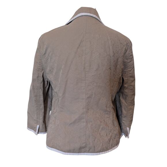 Guess Jeans Y2K Tan Brocade Preppy Schoolgirl Blazer Large - Picture 2 of 4